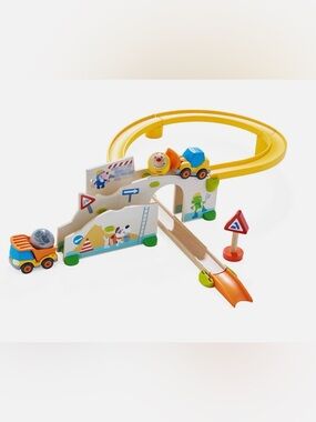 HABA Kullerbu at The Construction Site Play Track - 13 Piece Starter Set